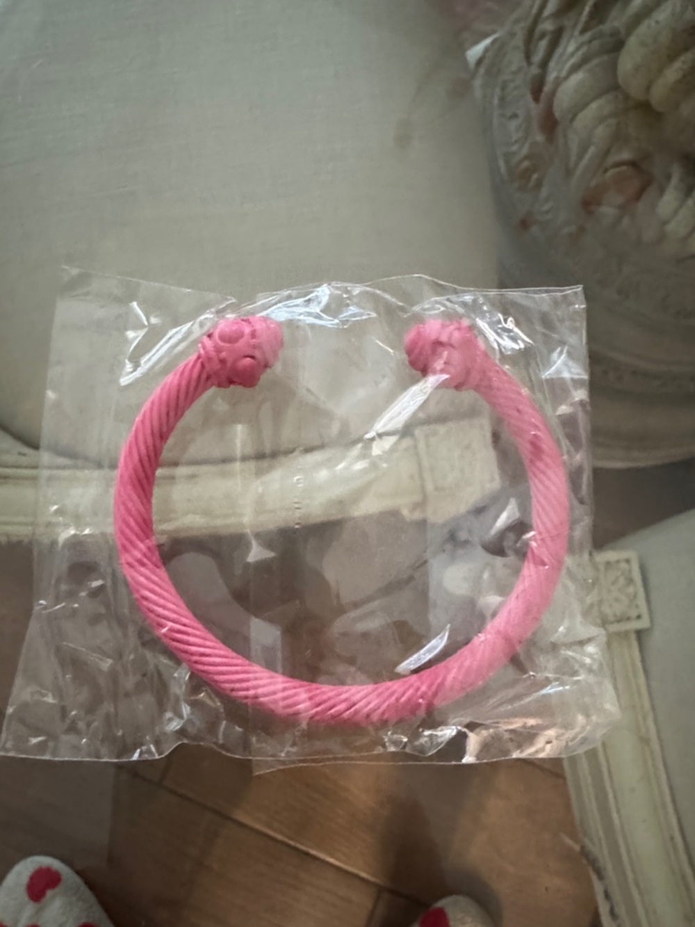 Plunder Pink Twisted Cable Cuff Bracelet